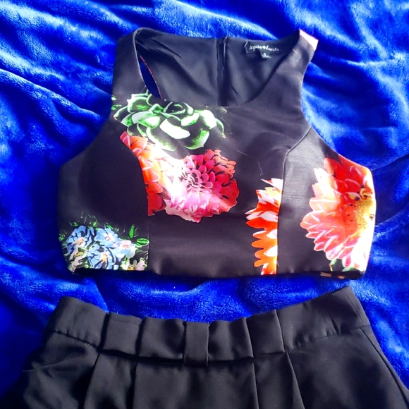 Crop Top 2pc. Gown - Picture 1 of 5